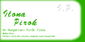 ilona pirok business card