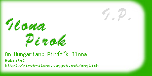 ilona pirok business card